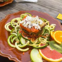 Zucchini Noodles & grilled vegetables  at Agua no Bico in Lisbon