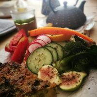 inside not so  much space,  garden best! at Agua no Bico in Lisbon