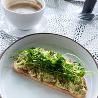 Avocado toast and oat cappuccino   at Formula Fresh in Destin
