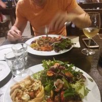 Front; Pumpkin and Mascarpone pie
Back; Mediterranean veg pie at Chiccas in Praia Da Luz