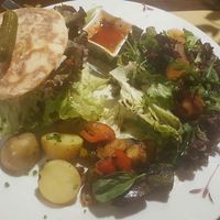 Spicy bean burger at Chiccas in Praia Da Luz