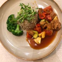 Sweet and sour soy cube with multigrain rice at BMS Organics - IOI City Mall in Putrajaya