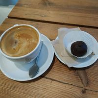 Coffee flavored ball at Holy Flat in Berlin