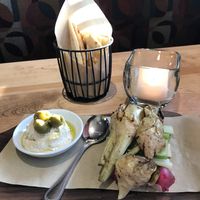 hummus and artichokes   at Seasons 52 in Oak Brook