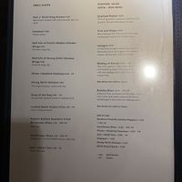 Menu. “VG” is vegan.   at Lavery's in Belfast