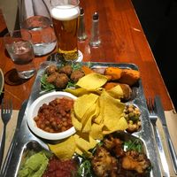 Vegan platter (delicious) at Lavery's in Belfast