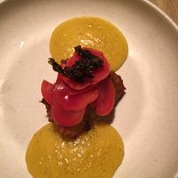 3rd course, Potatoes and pickled roots at Ali Pacha in La Paz