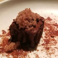 Brownie with frozen Chocolate particles at Ali Pacha in La Paz