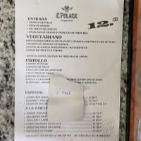Menu inside (the same) - not a vegetarian restaurant!  at E' Polack in Lima