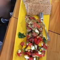 Avocado tomato salsa and chips at DalYang - Sweet Kitten 달냥 in Seoul