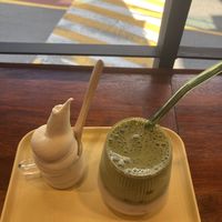 Matcha and soft serve   at DalYang - Sweet Kitten 달냥 in Seoul