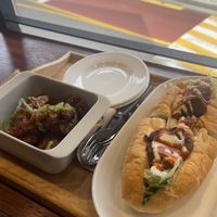 Banhmi and chicken. Both were great  at DalYang - Sweet Kitten 달냥 in Seoul