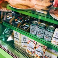 They have some vegan goodies like milk and cheese stocked in their fridge! at DalYang - Sweet Kitten 달냥 in Seoul