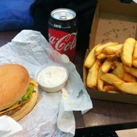 Chick'n burger, chunky fries and aioli from Lord of the Fries at Paramatta. at Lord of the Fries in Parramatta