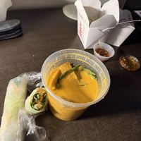 Pa bang curry and fresh tofu spring rolls  at Yellow Curry in Seaside