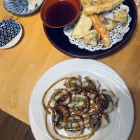 Chaya roll and tempura  at Cha-Ya in San Francisco