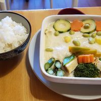 Vegetables, tofu and rice at Cha-Ya in San Francisco