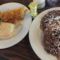 Pancakes and breakfast burrito at Jam on Hawthorne in Portland