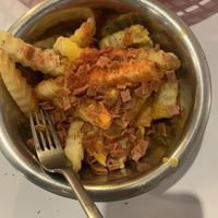 Loaded fries. so good 😋 at Comet 984 in Playa Del Carmen