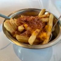 bacon-cheese fries at Comet 984 in Playa Del Carmen