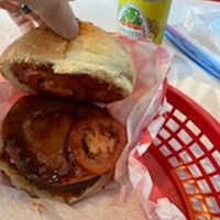 BBQ burger at Comet 984 in Playa Del Carmen