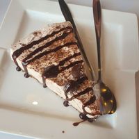 Chocolate cheesecake at Comet 984 in Playa Del Carmen