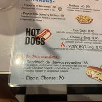 Menú  at Comet 984 in Playa Del Carmen