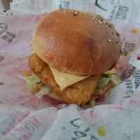 Fish burger at Comet 984 in Playa Del Carmen
