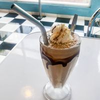 Amazing snickers milkshake  at Comet 984 in Playa Del Carmen