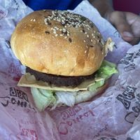 Spicy burger at Comet 984 in Playa Del Carmen