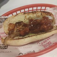 BBQ hotdog  #Veganuary at Comet 984 in Playa Del Carmen