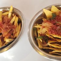 Loaded fries and nachos at Comet 984 in Playa Del Carmen