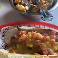 Cheese hot dog  at Comet 984 in Playa Del Carmen