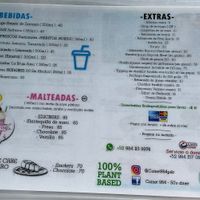 The menu, march 2023  at Comet 984 in Playa Del Carmen