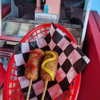 Corn Dogs at Comet 984 in Playa Del Carmen