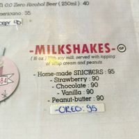 milkshakes in Jan 24  at Comet 984 in Playa Del Carmen