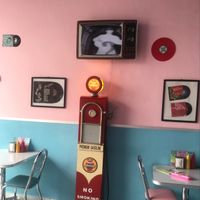 dinner style :)   at Comet 984 in Playa Del Carmen