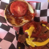 bbq burger  at Comet 984 in Playa Del Carmen