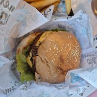 Burger at Comet 984 in Playa Del Carmen