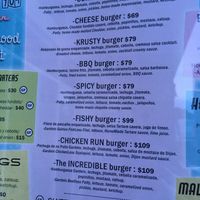 Menu at Comet 984 in Playa Del Carmen