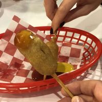 Corn dog at Comet 984 in Playa Del Carmen