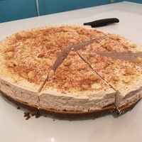 Vegan Snickers cheese cake at Comet 984 in Playa Del Carmen