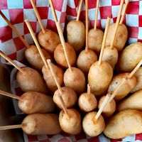 Vegan Corn DogZ at Comet 984 in Playa Del Carmen