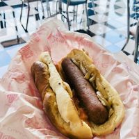 Hot dog  at Comet 984 in Playa Del Carmen