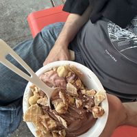 With vegan waffle cone topping   at Eb & Bean - Broadway in Portland