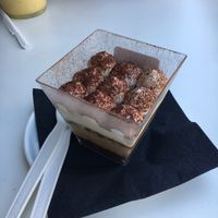 vegan tiramisu at Pomegranate Cafe in Los Angeles