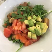“Chicken” quinoa bowl  at Pomegranate Cafe in Los Angeles