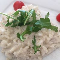 Vegan risotto  at Glodny Wilk in Bialystok