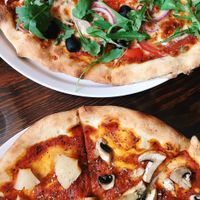 Vegetarian pizza & vegan pizza without cheese at Glodny Wilk in Bialystok