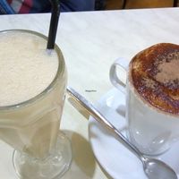 Iced Latte & Hot Chocolate. at Cafe 50 in Yeovil